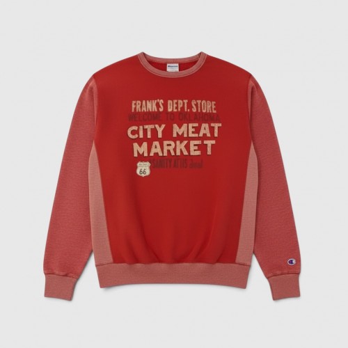 Champion City Meat Market Crewneck Φούτερ Κόκκινο / Pre-Owned